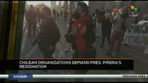 FTS 12:30 08-10: Chilean organizations demand pres. Piñera´s resignation