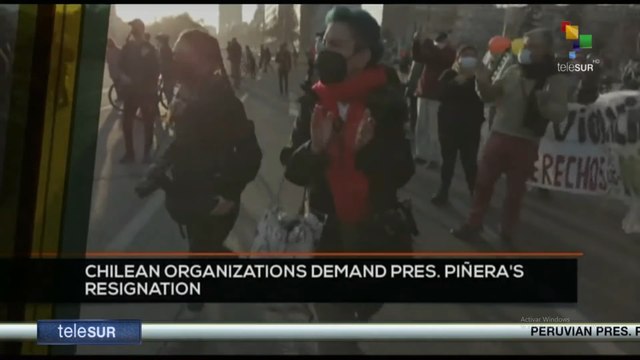 FTS 12:30 08-10: Chilean organizations demand pres. Piñera´s resignation