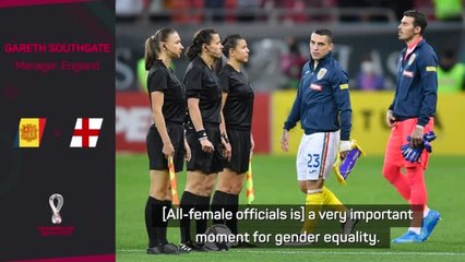 Southgate insists the gender of the officials is 'irrelevant'
