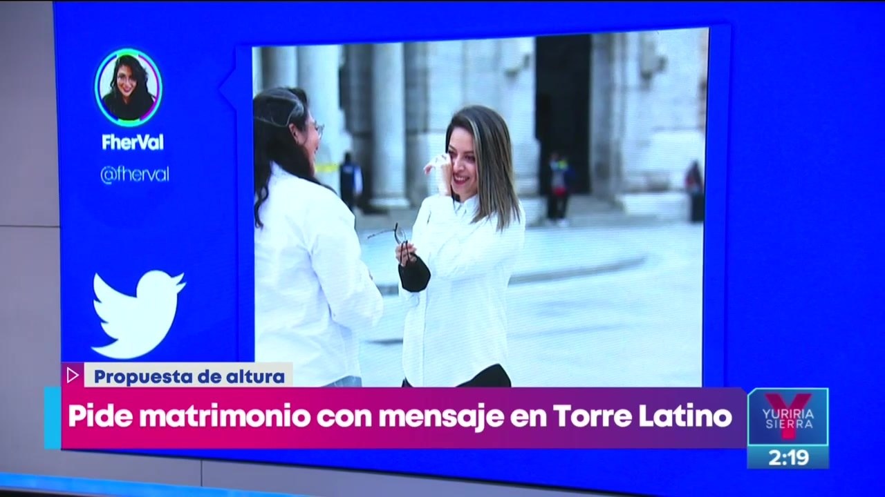 Propuesta de matrimonio desde la Torre Latino se vuelve viral