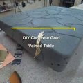 Amazing Creation - Technique  diy concrete gold veined table diy crafts