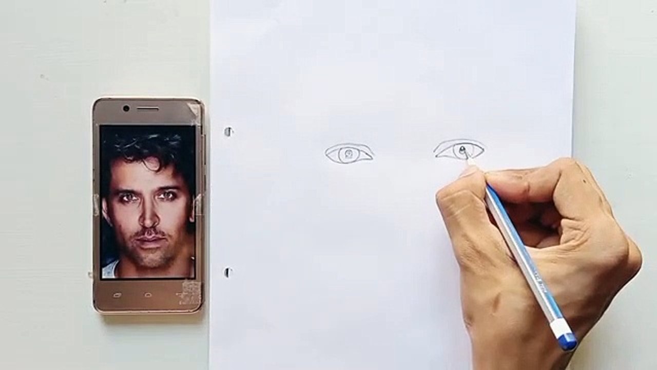 How To Draw Hritik Roshan Eyes  Draw Realistic Eyes  Hritik Roshan Drawing.