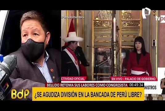 Perú Libre asegura que no obstruirá al Gobierno pese al gabinete liderado por Mirtha Vásquez