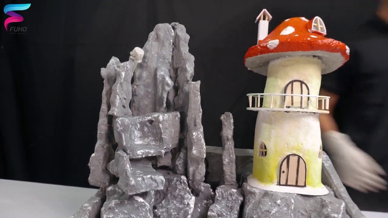 BRICKLAYING Build awesome mini MUSHROOM HOUSE for bird by mini bricks _ Mckook