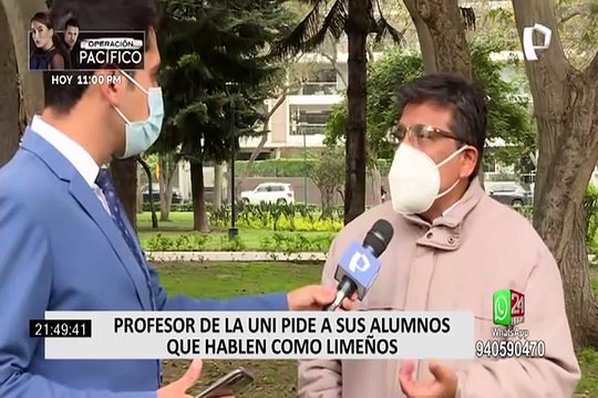 Profesor de la UNI le pidió a sus alumnos que hablen como limeños “para que sus padres estén orgullosos”