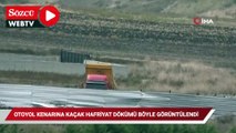 Çatalca’da otoyol kenarına kaçak hafriyat dökümü böyle görüntülendi