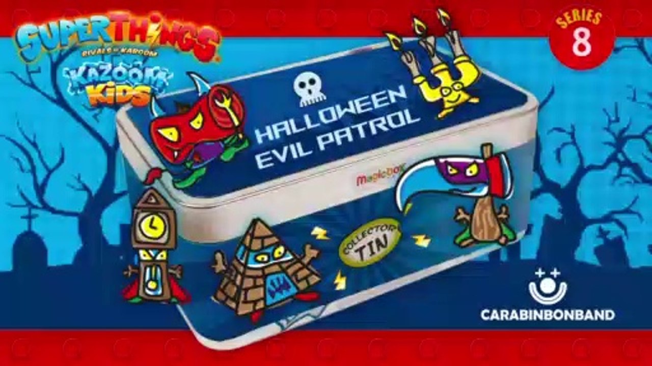 SUPERTHINGS INVENTADOS - LATA HALLOWEEN EVIL PATROL DE SUPERZINGS - By CARA BIN BON BAND