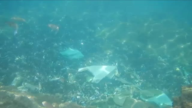 Proyectan imágenes de residuos sobre el Cristo Redentor de Brasil por la salud de los océanos