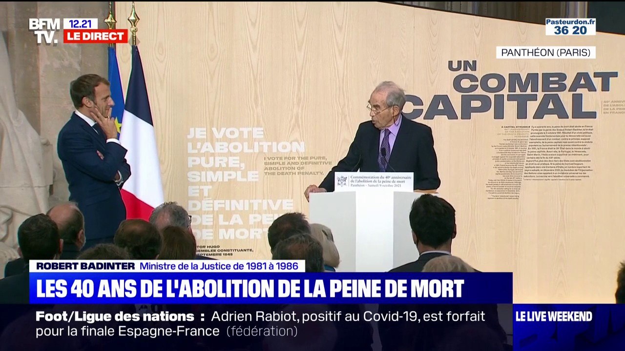 Robert Badinter: "Nous étions, en 1981, le 36e État à abolir la peine de mort"
