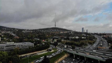 Çamlıca Kulesi'nin sisle dansı