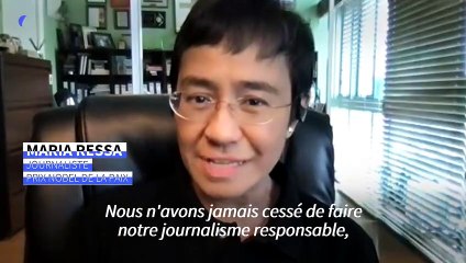Le Nobel de la paix, un "honneur incroyable" pour Maria Ressa