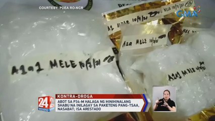 Abot sa P34-M halaga ng hinihinalang shabu na inilagay sa paketeng pang-tsaa, nasabat | 24 Oras Weekend