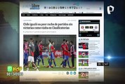 Medios de Chile decepcionados tras derrota ante Perú