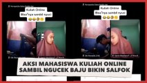 Kuliah Online Sambil Ngucek Baju, Aksi Mahasiswa Ini Bikin Salah Fokus