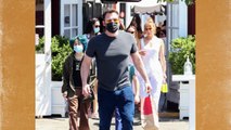 PRIVATE LUNCH AT BRENTWOOD Jennifer Lopez and Ben Affleck With Their Kids At Brentwood For Lunch