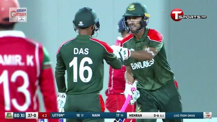 Liton Das's Tremendous Half Century | Bangladesh vs Oman | Warm Up Match