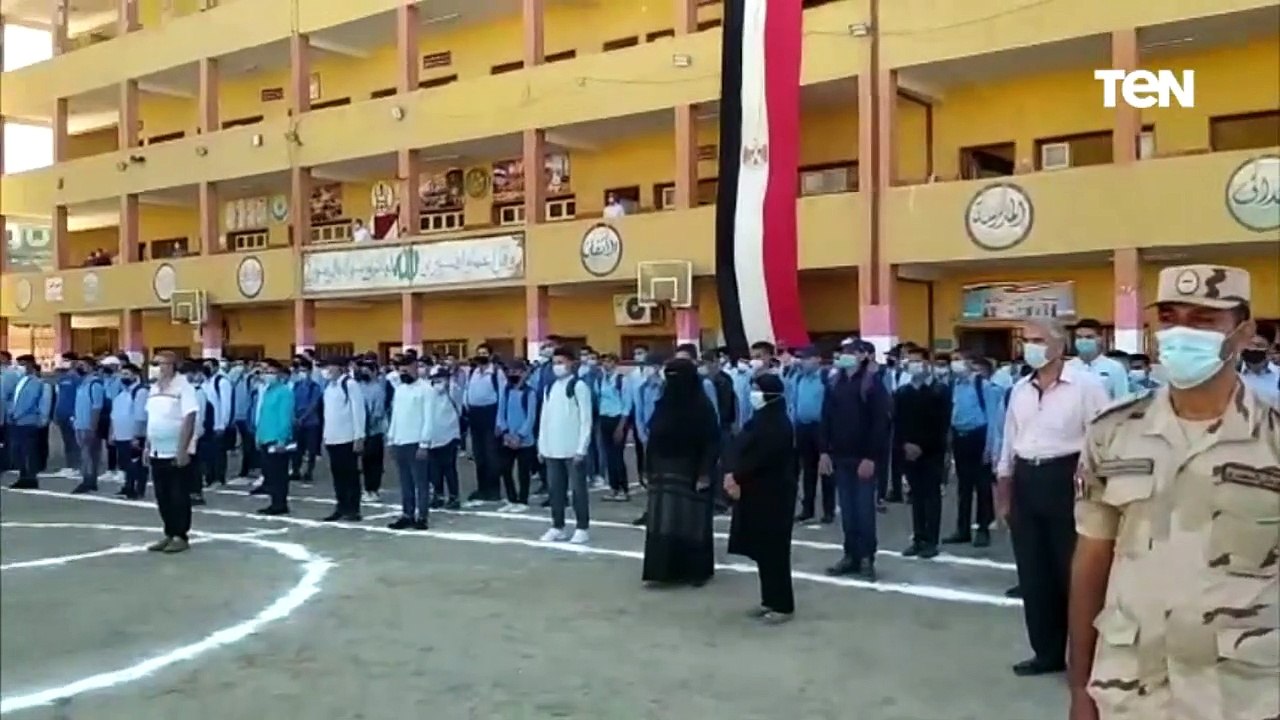 محافظ الغربية يشهد طابور الصباح في أول أيام العام الدراسي الجديد