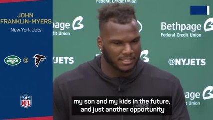 Franklin-Myers gets emotional while talking about his son