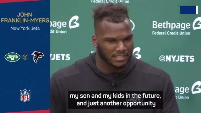 Franklin-Myers gets emotional while talking about his son