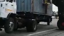 Empty Container Loaded Off A Broken Down Truck