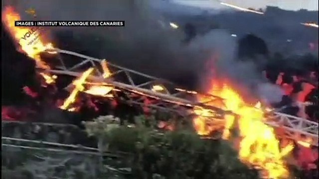 Volcan de La Palma : l'effondrement du cône provoque une nouvelle coulée de lave