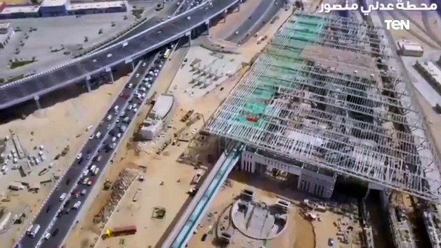 تصوير جوي لتقدم أعمال تنفيذ مشروع القطار الكهربائي الخفيف LRT «السلام - العاصمة الإدارية الجديدة»