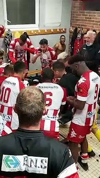Joie dans les vestiaires : victoire contre Auxerre !