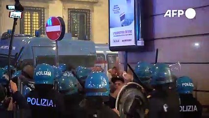 Manifestações em Roma contra o pasaporte sanitário