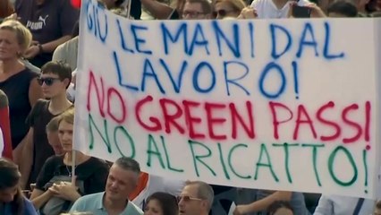 이탈리아 곳곳에서 '코로나 그린패스 반대' 시위 / YTN