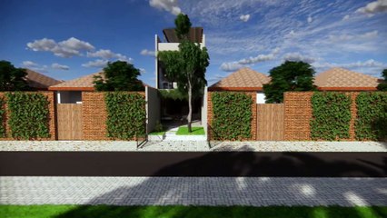 Desain Rumah ukuran 3,5 x 9 m 2 lantai  walau sempit tapi terasa luas nyaman banget