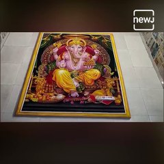 15 Artists From Malegaon Made An Amazing Rangoli Of Ganapati Bappa