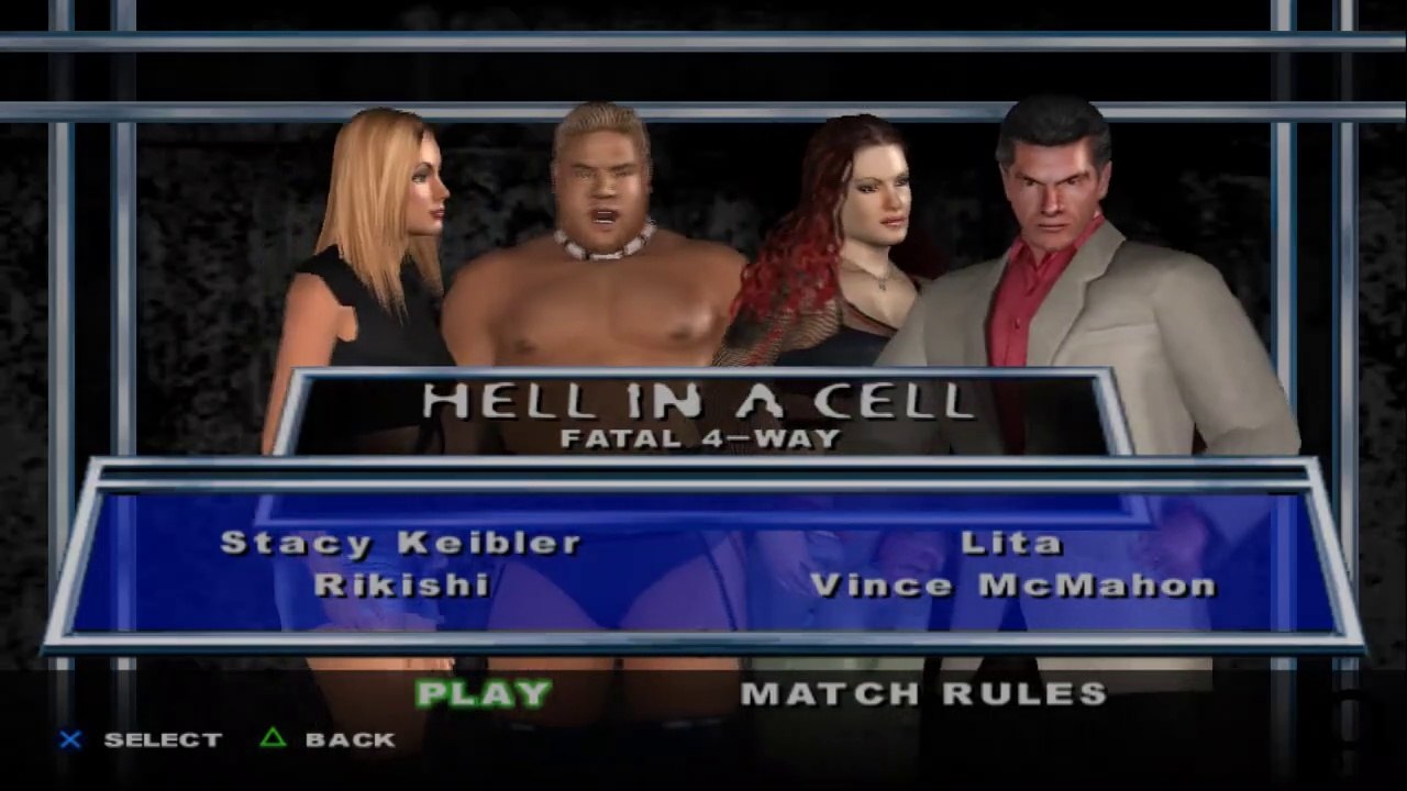 Here Comes the Pain Stacy Keibler(ovr 100) vs Rikishi vs Lita vs Vince McMahon