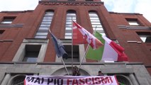 Presidio antifascista a Milano. 