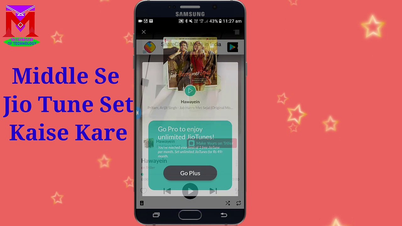 JIO Tunes Middle Se Kaise Set Kare | How To Set JIO Caller Tune From Middle Of The Song | JIO Tune Set In Hindi