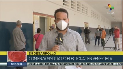 Comienza simulacro electoral en Venezuela