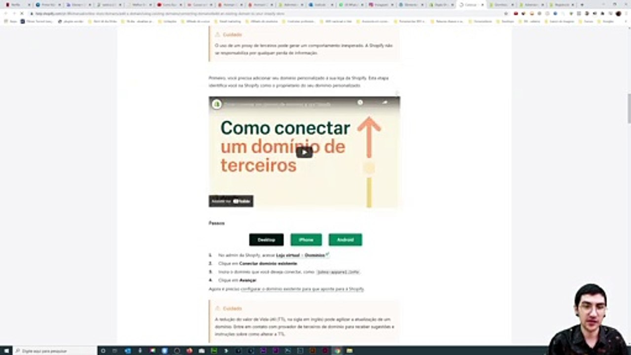 conectando dominio na shopfy
