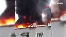 İstanbul Bağcılar'da binanın çatısı alev alev yanarken evinden çıkmadı