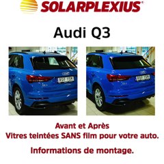 Vitres teintées SANS film en 10 minutes sur l'Audi Q3 II par Solarplexius