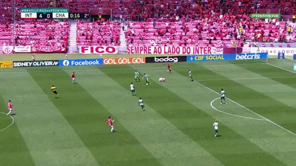Atraso do Premiere fez o 2º tempo de Inter x Chape entrar com 40 segundos de atraso (10/10/2021)