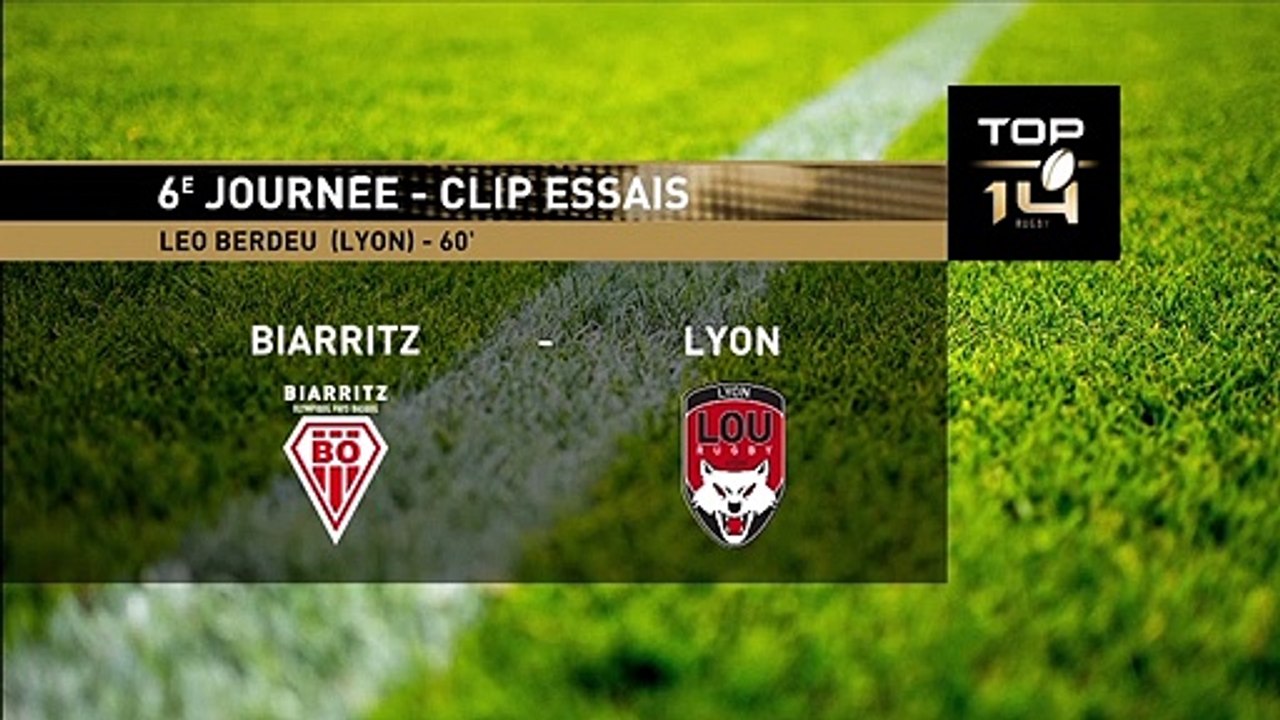 TOP 14 - Essai de Léo BERDEU (LOU) - Biarritz...