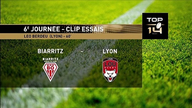TOP 14 - Essai de Léo BERDEU (LOU) - Biarritz Olympique - LOU Rugby - J06 - Saison 2021/2022