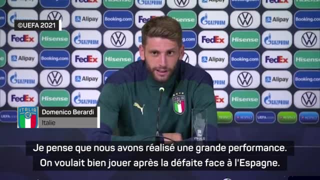 Finale 3e place - Berardi : "Je n'ai pas regardé Courtois sur mon penalty"