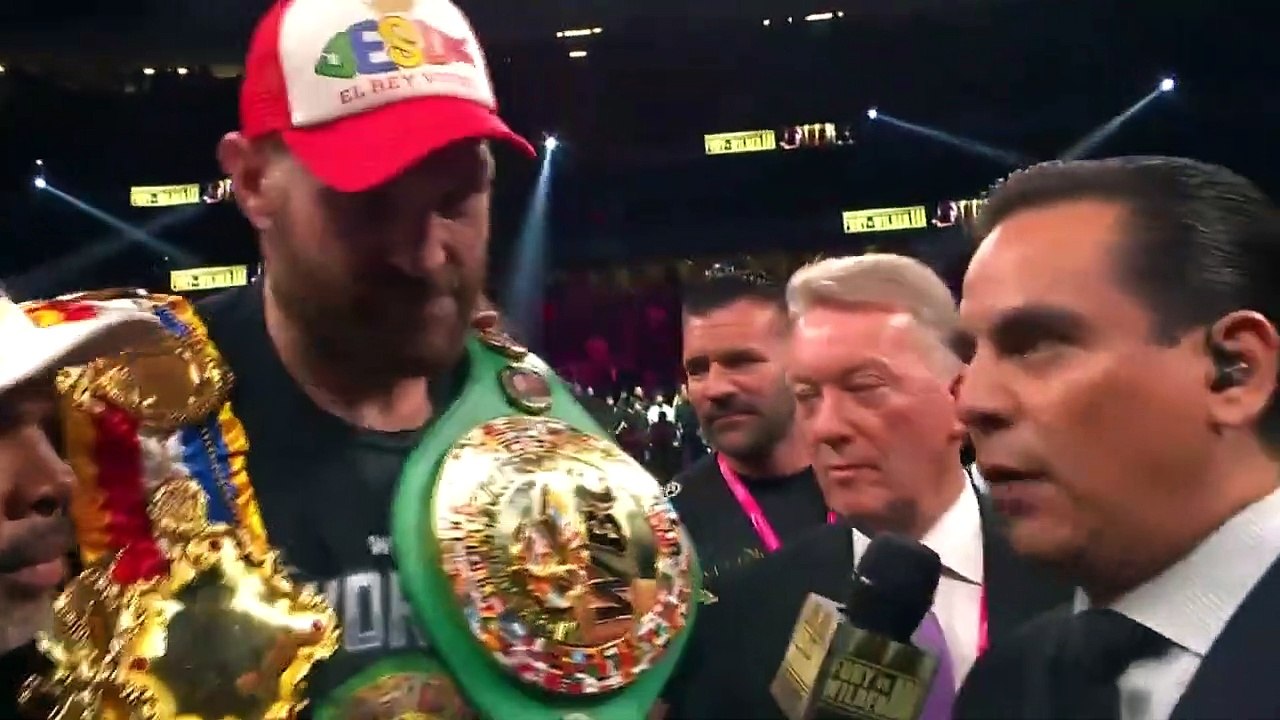 Tyson Fury Celebrates Victory over Deontay Wilder, Sings Walking in Memphis