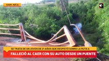 Un joven de 21 años falleció al caer con su auto desde un puente en Gobernador Roca