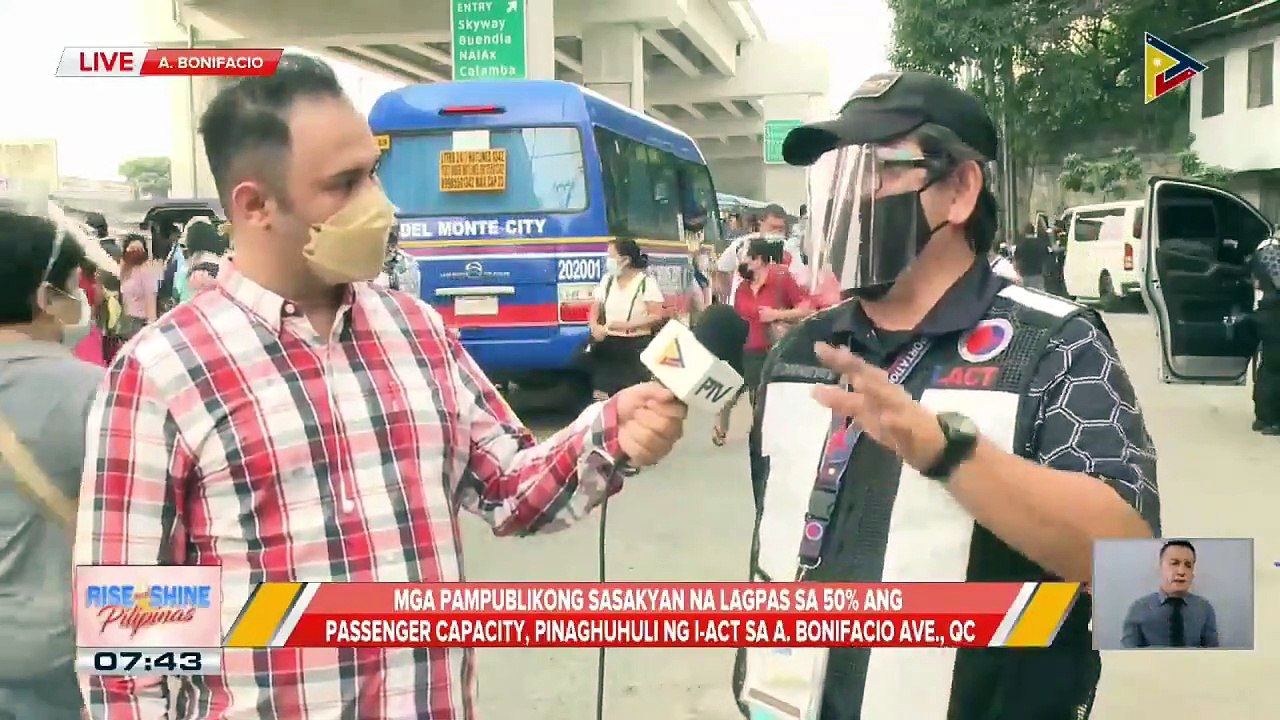 CHIKA ON THE ROAD | Mga pampublikong sasakyan na lagpas sa 50% ang passenger capacity, pinaghuhuli ng I-ACT sa A.Bonifacio Ave., QC