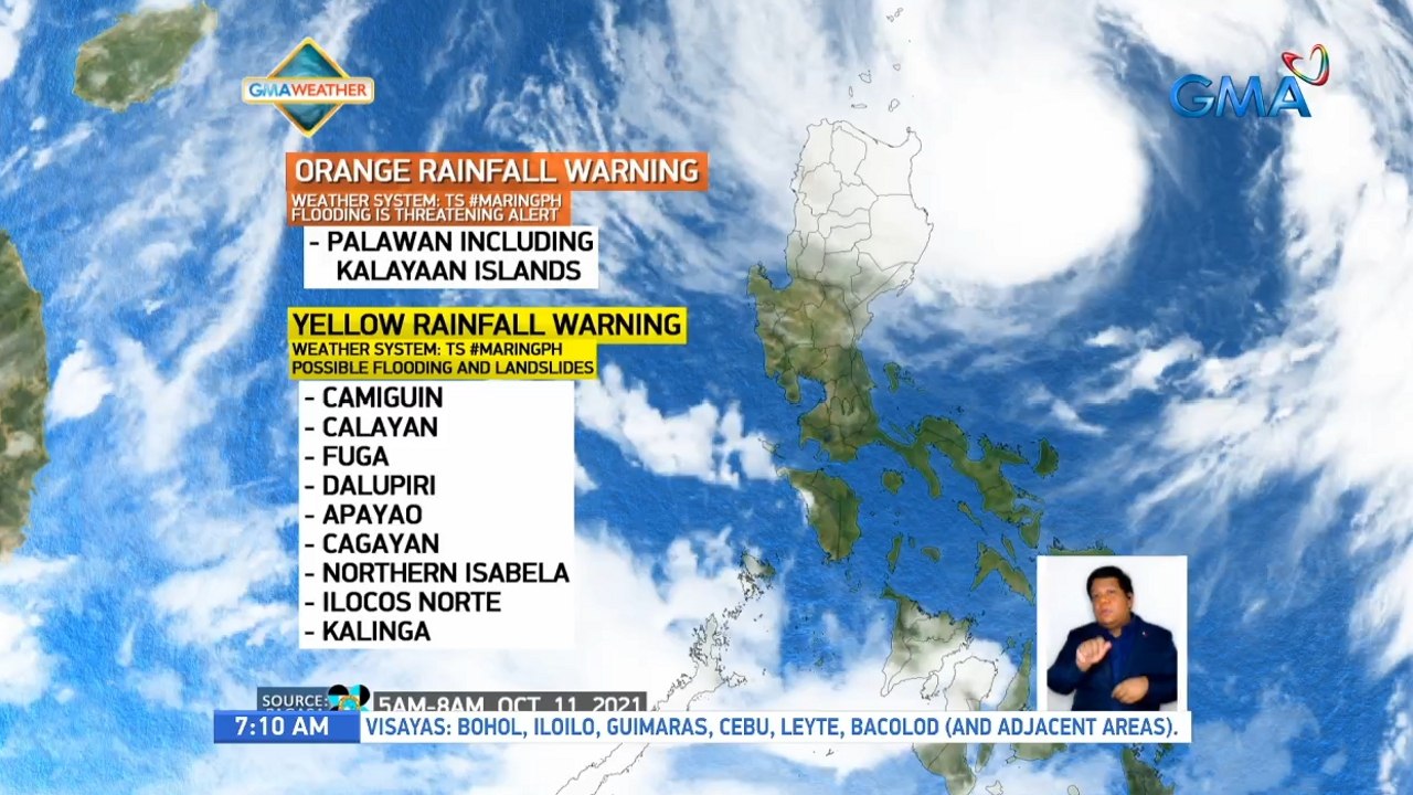 Orange rainfall warning | UB