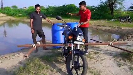 Can We Ride Bike On Water क्या इस जुगाड़ से बाइक पानी में चल पायेगी Surprising Results