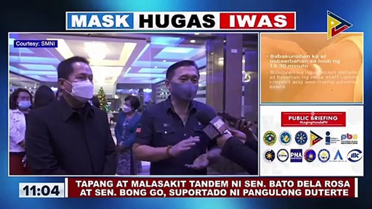 Tapang at Malasakit tandem ni Sen. Bato Dela Rosa at Sen. Bong Go, suportado ni Pangulong Duterte