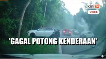 Gara-gara gagal potong kenderaan, tiga cedera dalam kemalangan