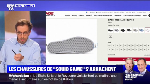 Les Vans Slip-On blanches, chaussures portées dans la série Squid Game , s'arrachent